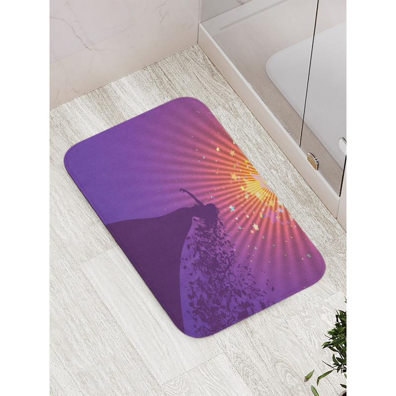 Opera Singer Musical Notes Bath Mat