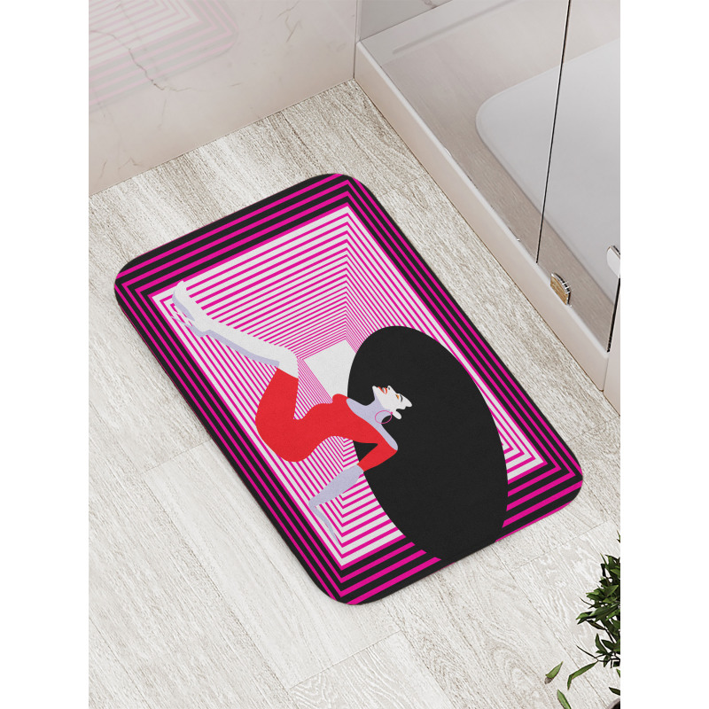 Pop Art Vintage Woman Bath Mat