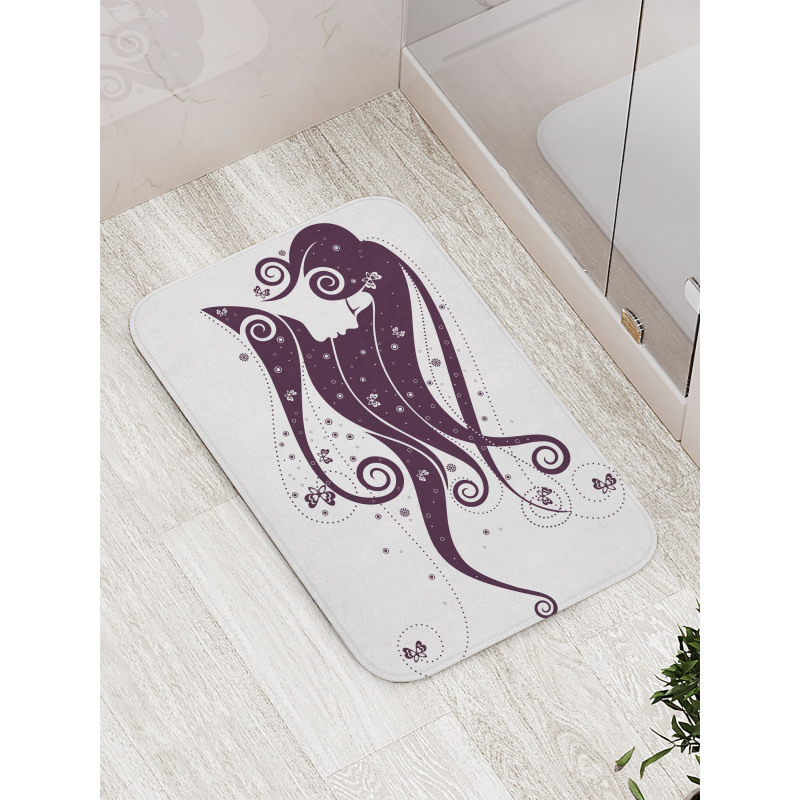 Abstract Fantasy Portrait Bath Mat