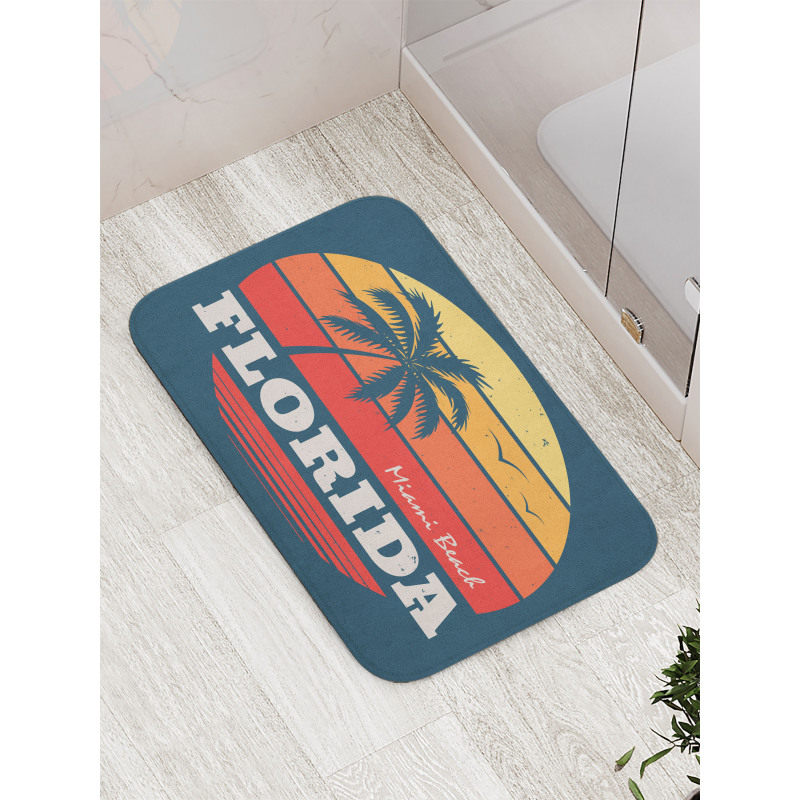 Abstract Miami Sunset Bath Mat