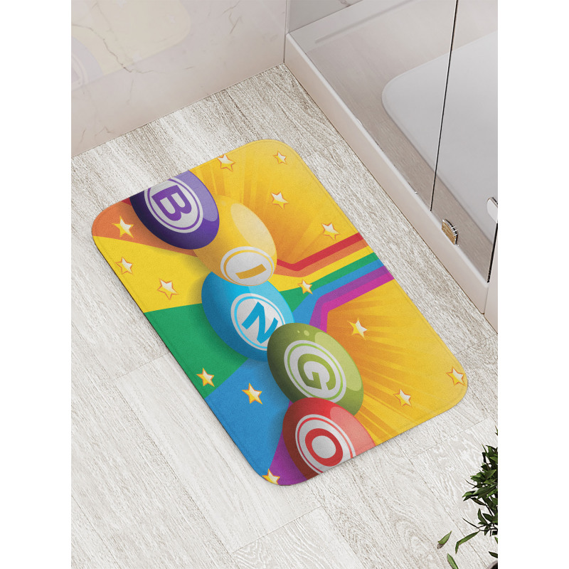 Colorful Balls Rainbow Bath Mat