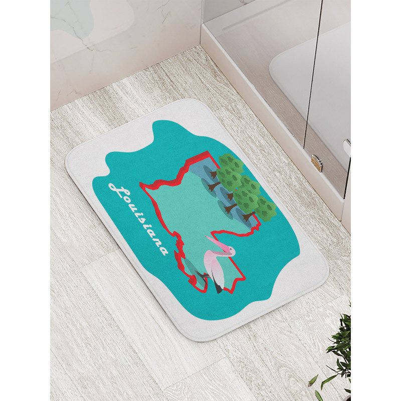 State Map with Bird Bath Mat