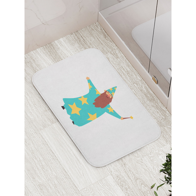 Cheerful Magician Book Bath Mat