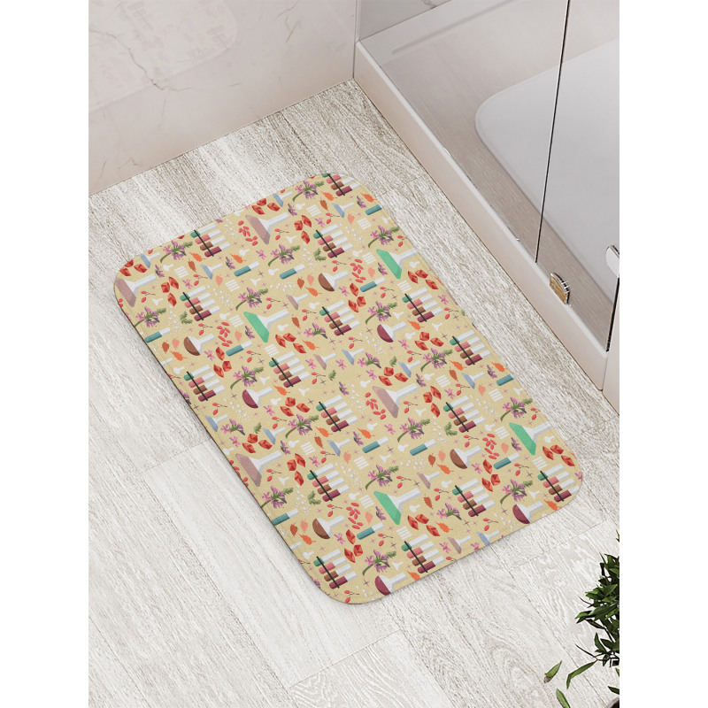 Colorful Leaves Bath Mat