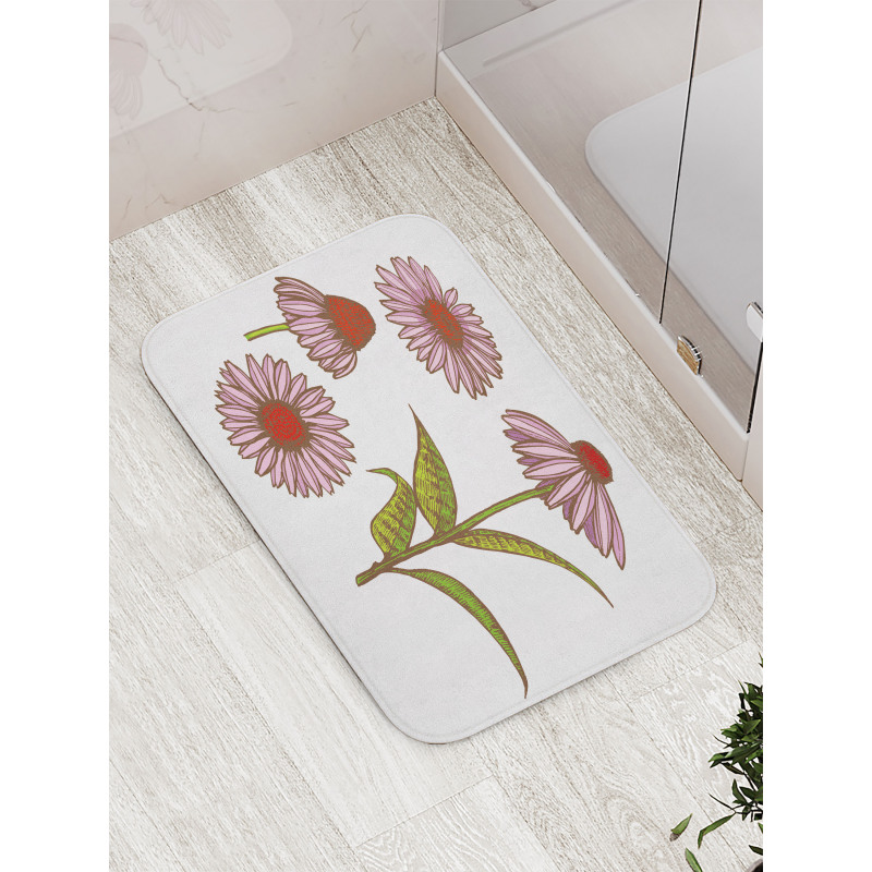 Coneflower Herbs Bath Mat