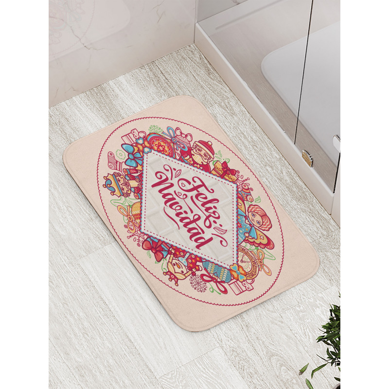 Feliz Navidad Christmas Bath Mat