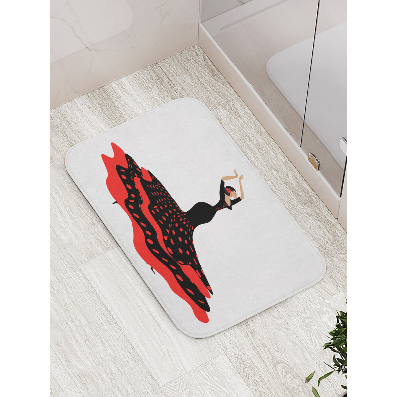 Flamenco Woman Folkloric Bath Mat