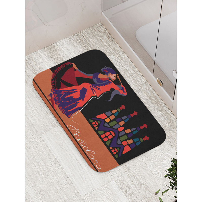 Traditonal Dancer Woman Bath Mat