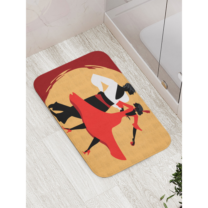 Dancers in Folk Dresses Bath Mat