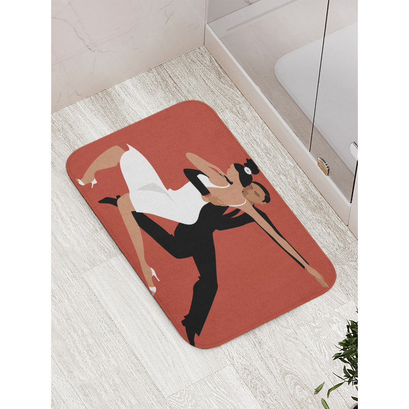 Latin Couple Dancing Bath Mat