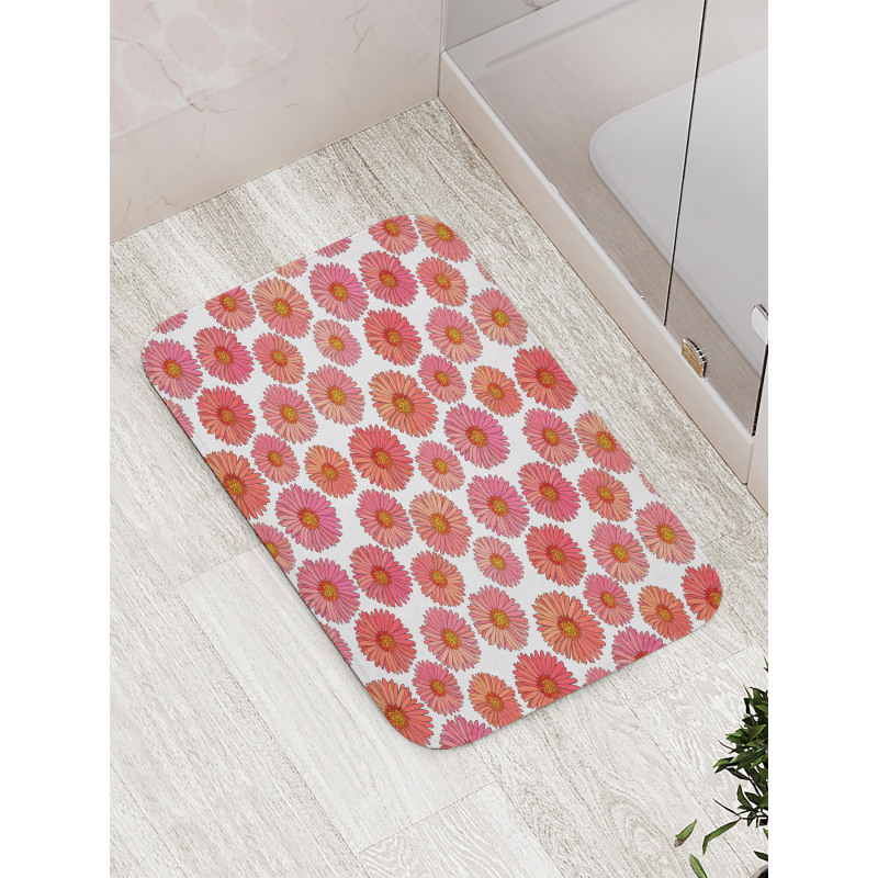 Pink Bloom Field Flourish Bath Mat