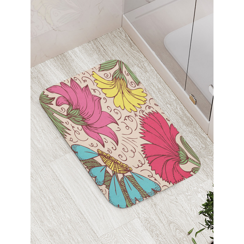 Old Fashioned Artwork Bath Mat