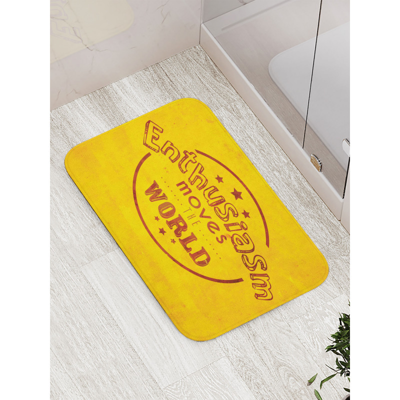 Enthusiasm Words Bath Mat