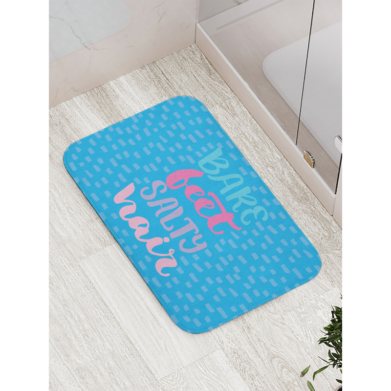 Bare Feet Salty Hair Bath Mat