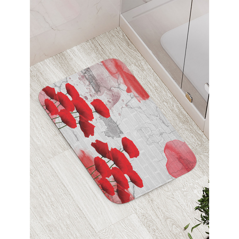 Blossoming Rural Field Bath Mat