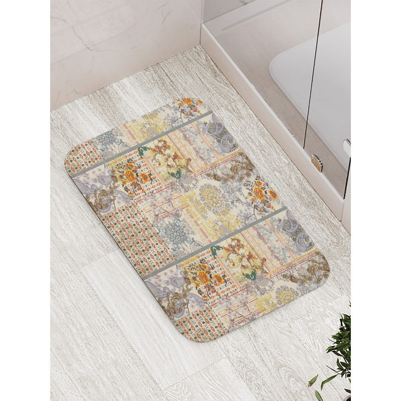 Ethnic Floral Composition Bath Mat