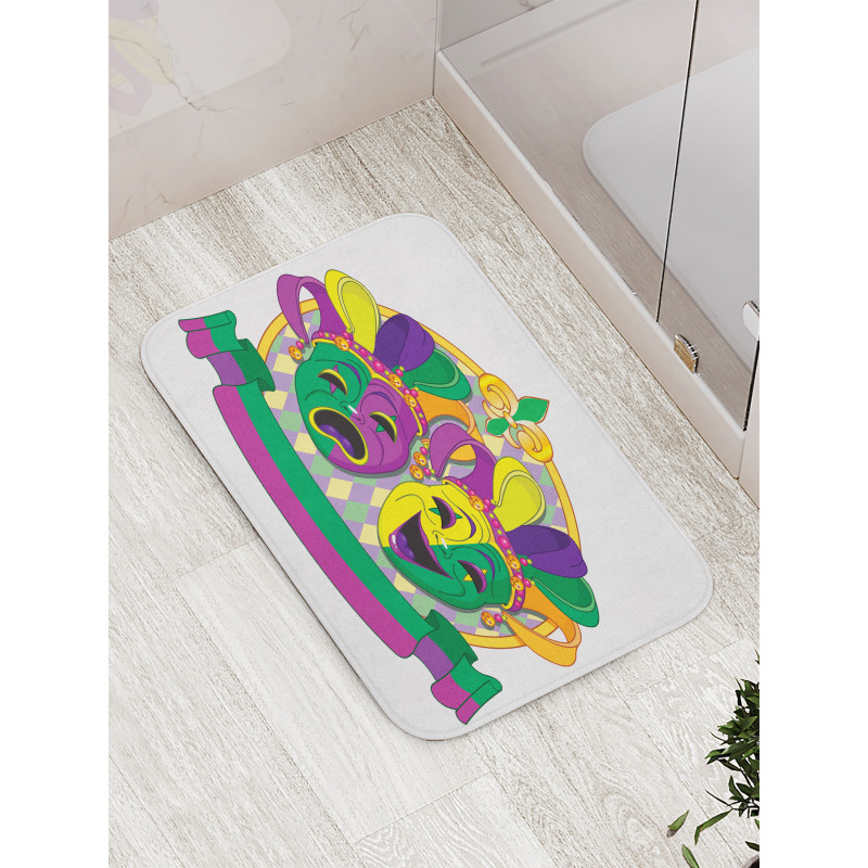 Comedy and Tragedy Bath Mat