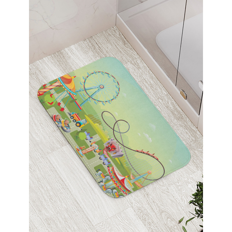 Circus Composition Bath Mat