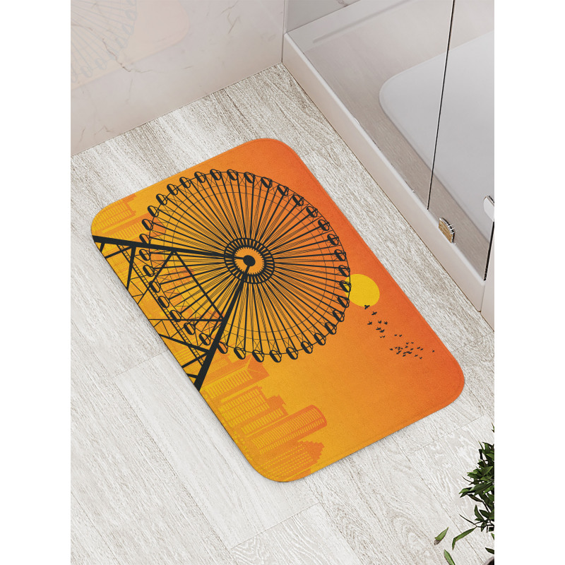 Cityscape Sunset Bath Mat