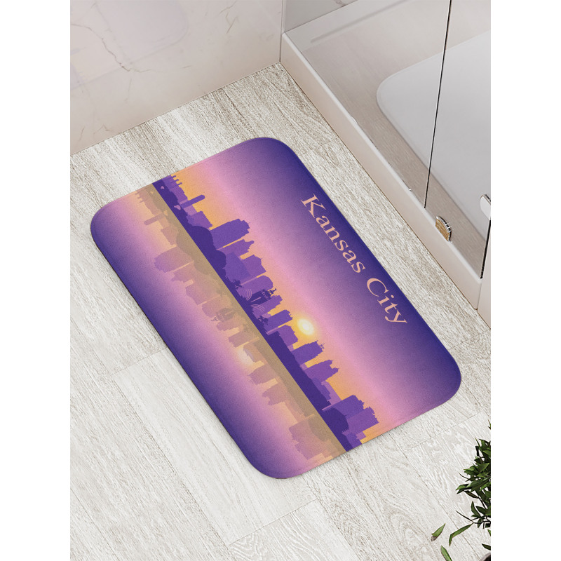 Downtown Cityscape Bath Mat