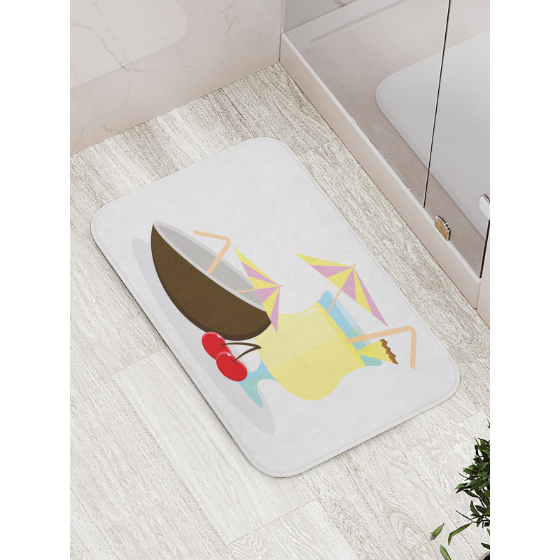 Pina Colada Cocktail Bath Mat