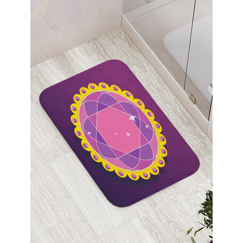 Abstract Round Gem Bath Mat