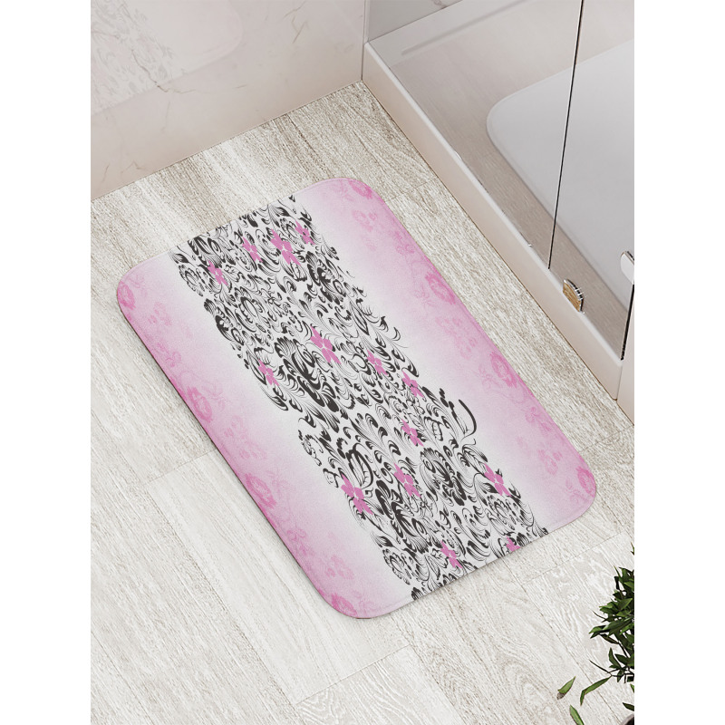 Swirling Flowes Bath Mat