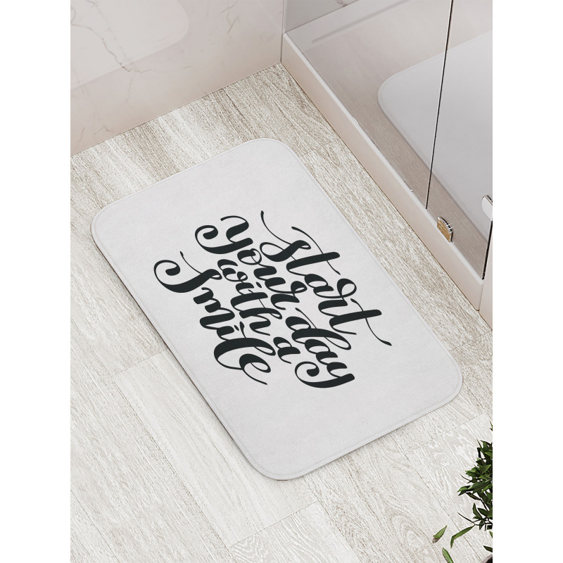 Positive Thoughts Sign Bath Mat