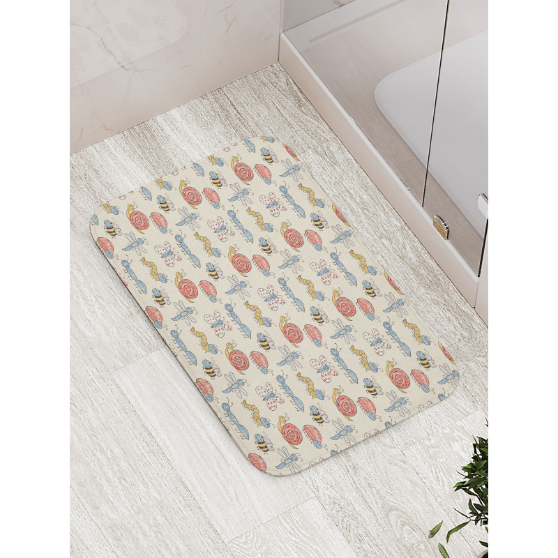 Snail Ladybug Nursery Bath Mat