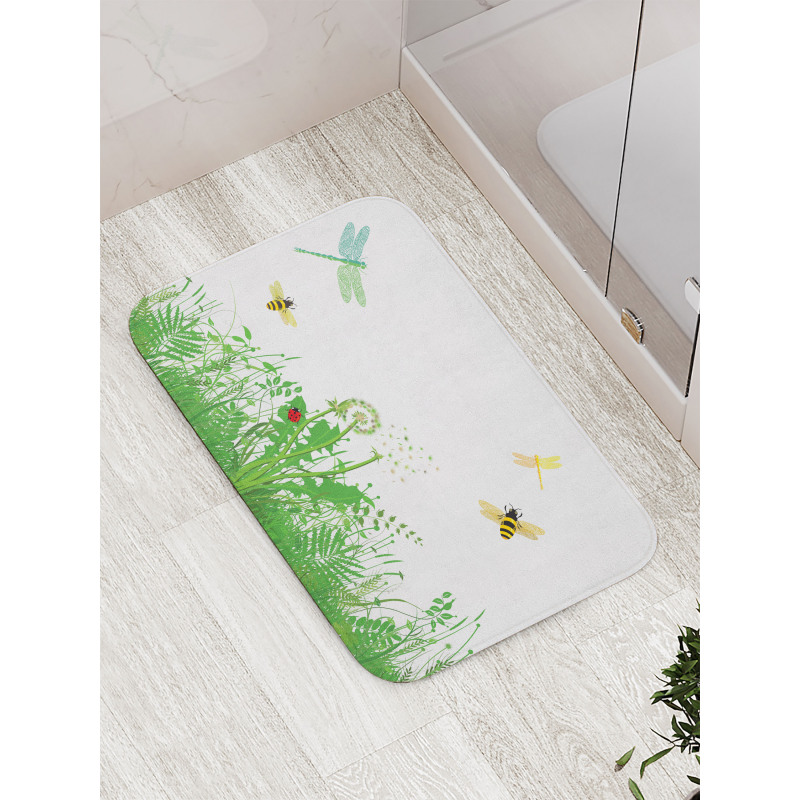 Flourishing Foliage Bees Bath Mat