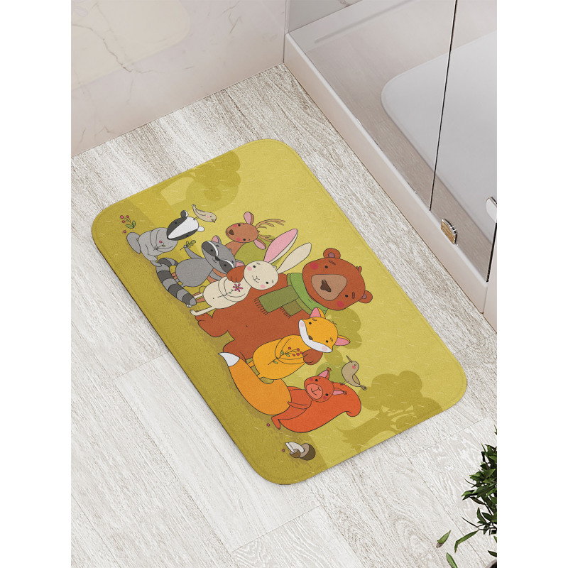 Wild Animals Friends Bath Mat