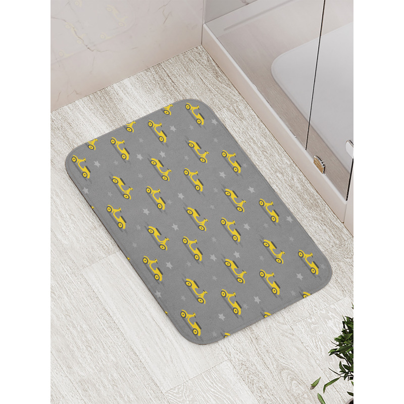 Scooters and Stars Bath Mat