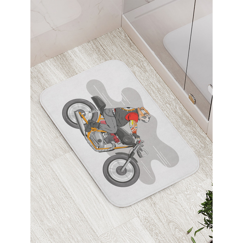 English Bulldog Bike Bath Mat