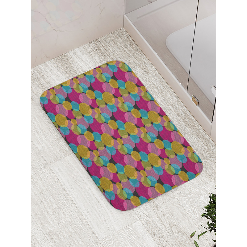 Vibrant Round Spots Bath Mat