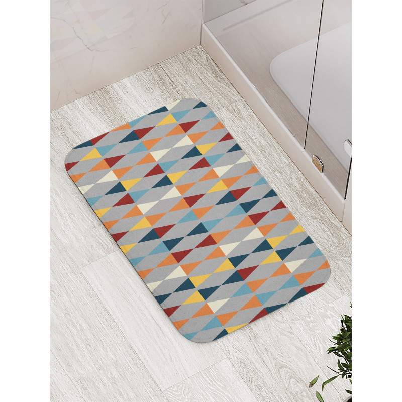 Triangles Diamond Motifs Bath Mat