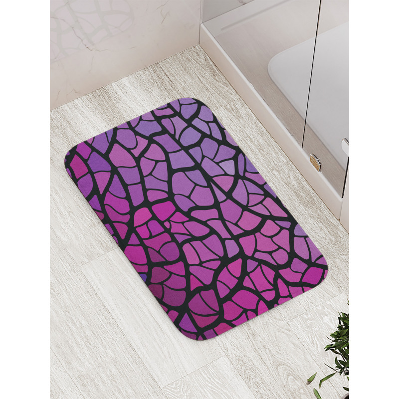 Graphic Stained Glass Bath Mat