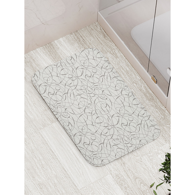 Bead Shapes and Lines Bath Mat