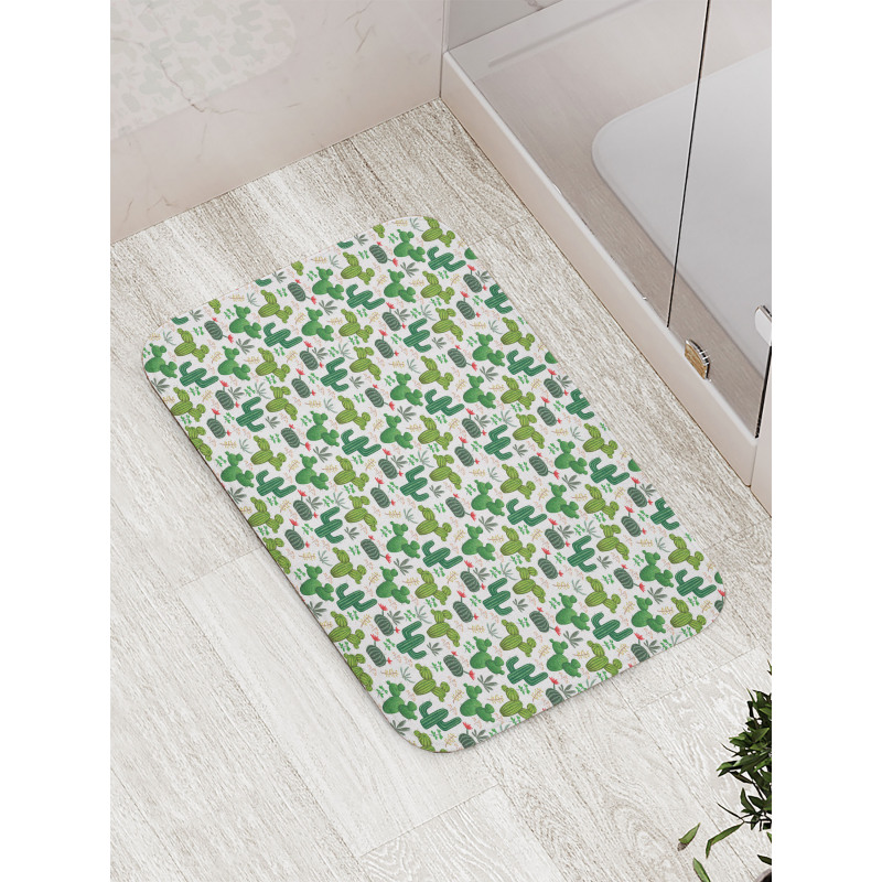 Exotic Succulent Plants Bath Mat