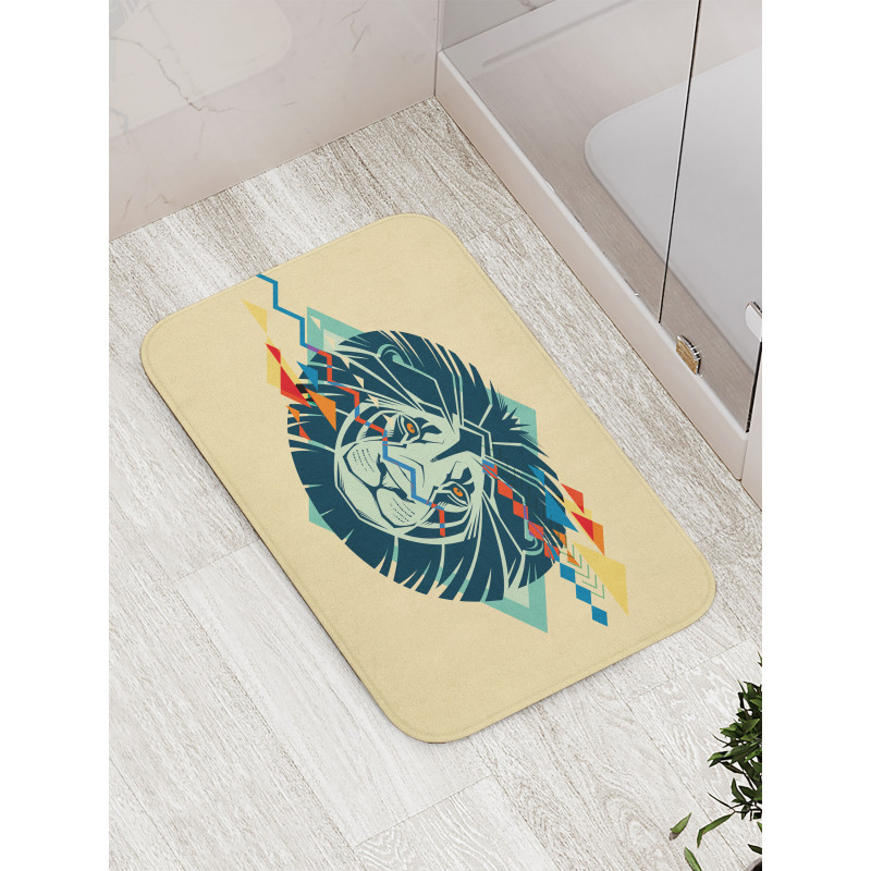 Modern Animal Portrait Bath Mat