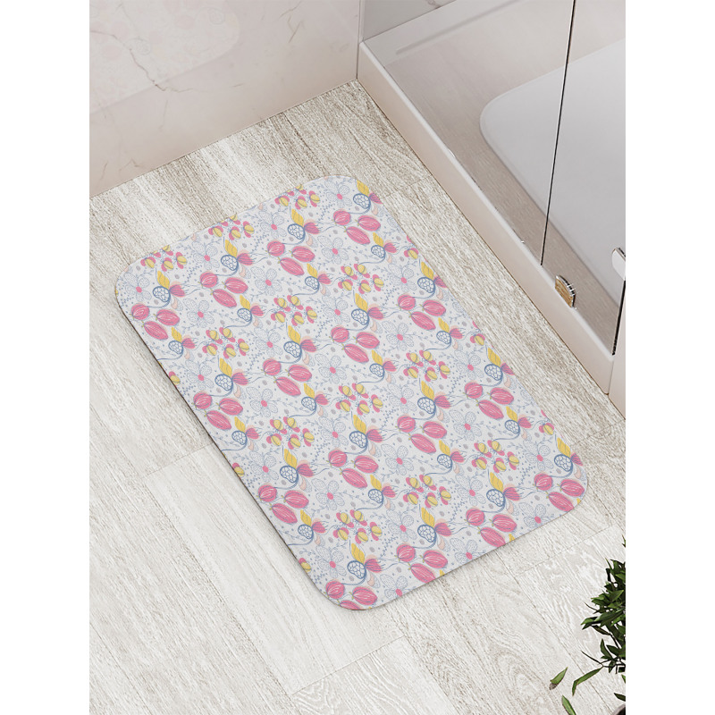 Spring Blooms Pattern Bath Mat