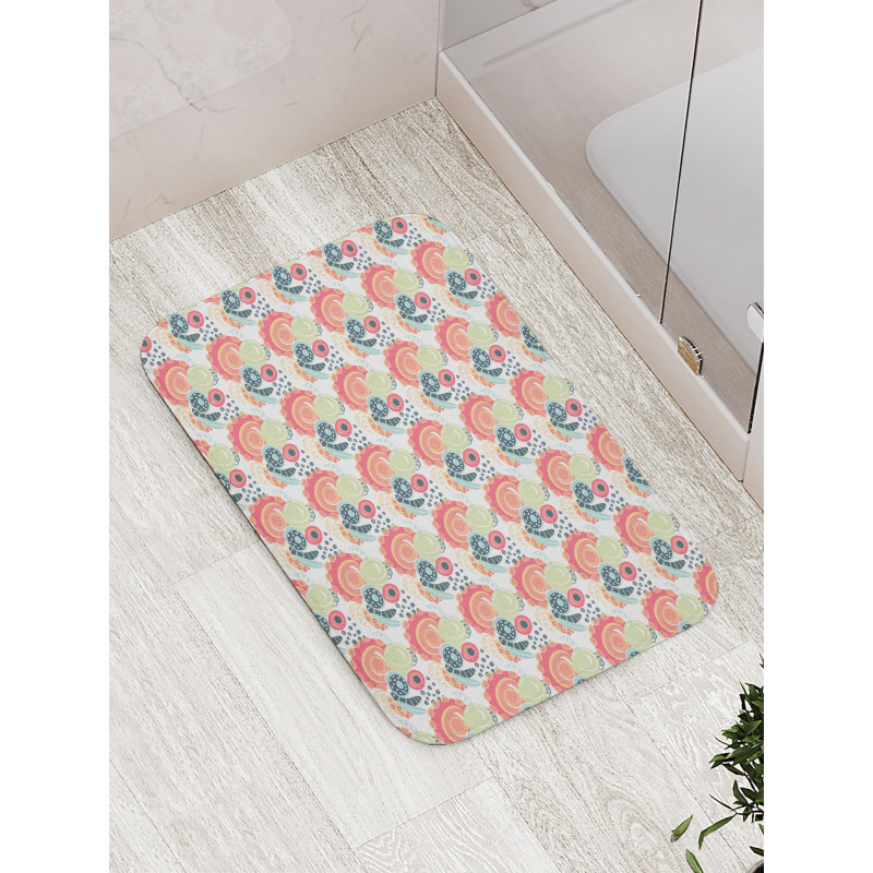 Sloppy Scribbled Dots Bath Mat