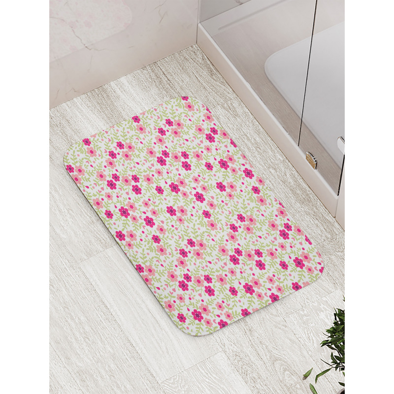 Summer Daisies Pastel Tone Bath Mat