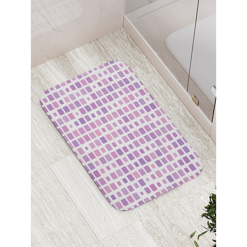 Random Ombre Square Tiles Bath Mat