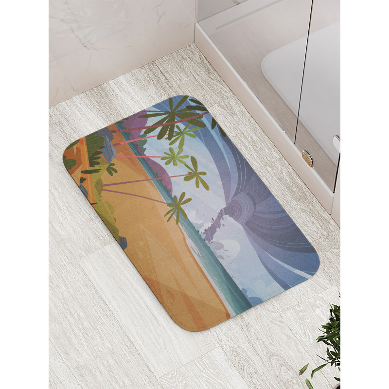 Hurricane in Ocean Beach Bath Mat