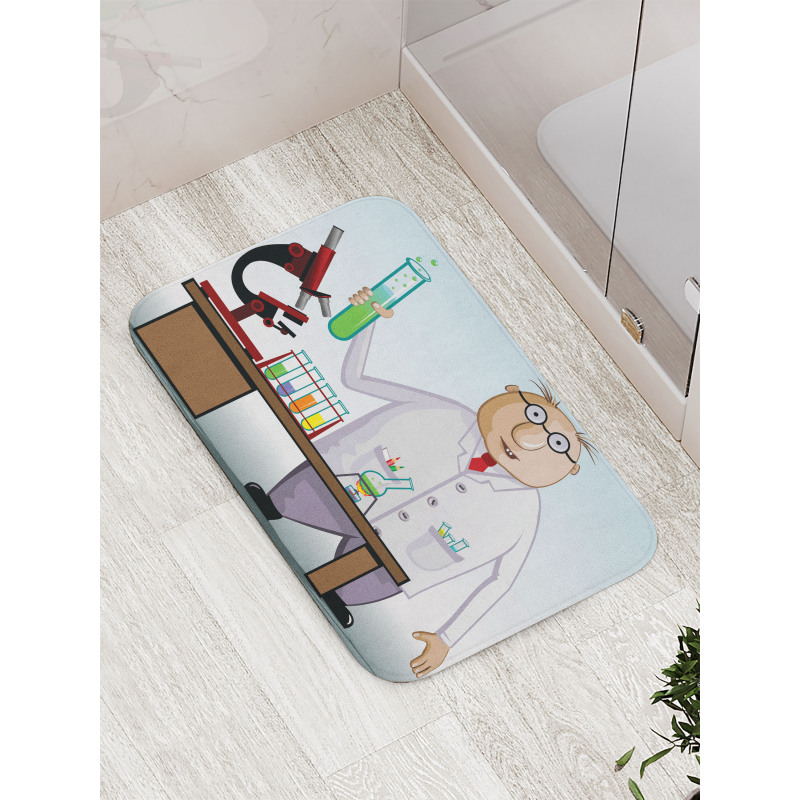 Scientist Chemist Test Tubes Bath Mat