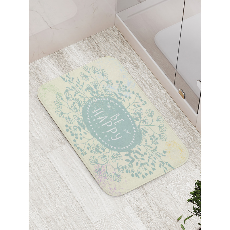 Doodle Wreath Color Stains Bath Mat