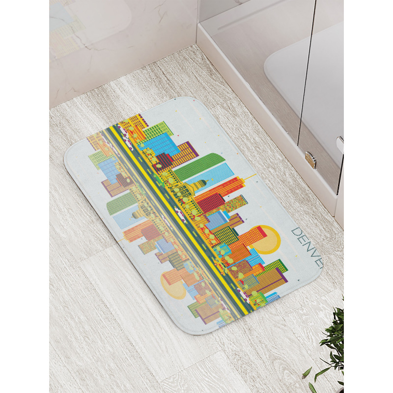 Denver Skyline Old Town Bath Mat