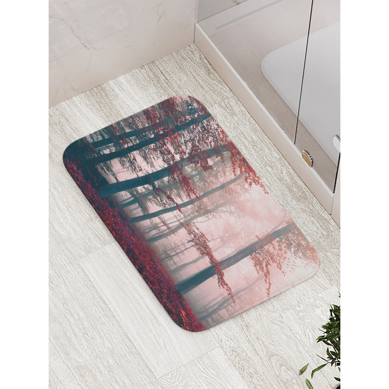 Autumn Fall Nature Woods Bath Mat