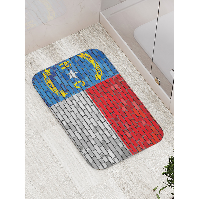 North Carolina Brick Wall Bath Mat