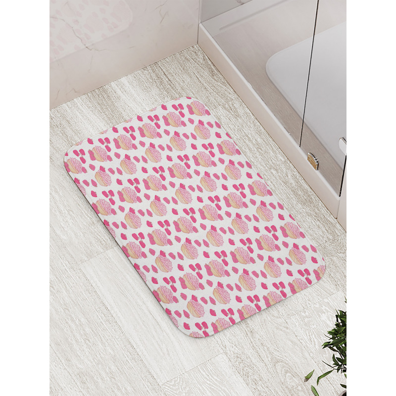 Doodle Style Strawberry Bath Mat